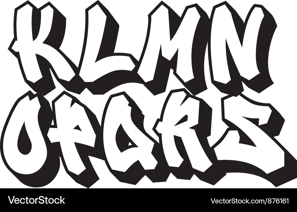 Graffiti Lettering - Alphabet Block vector image