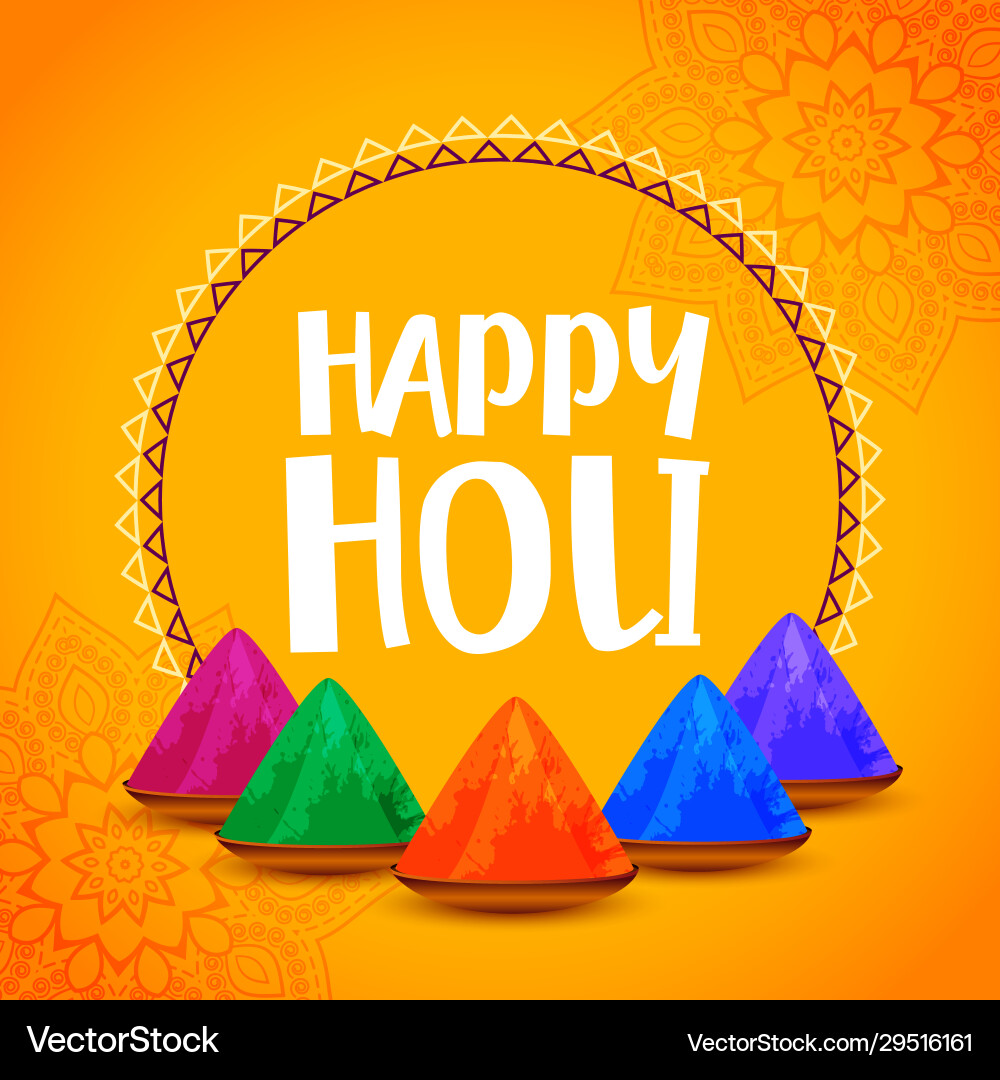 Happy holi stilvoll gelb Festival Hintergrund Happy holi stilvoll gelb Festival Hintergrund vektorbild