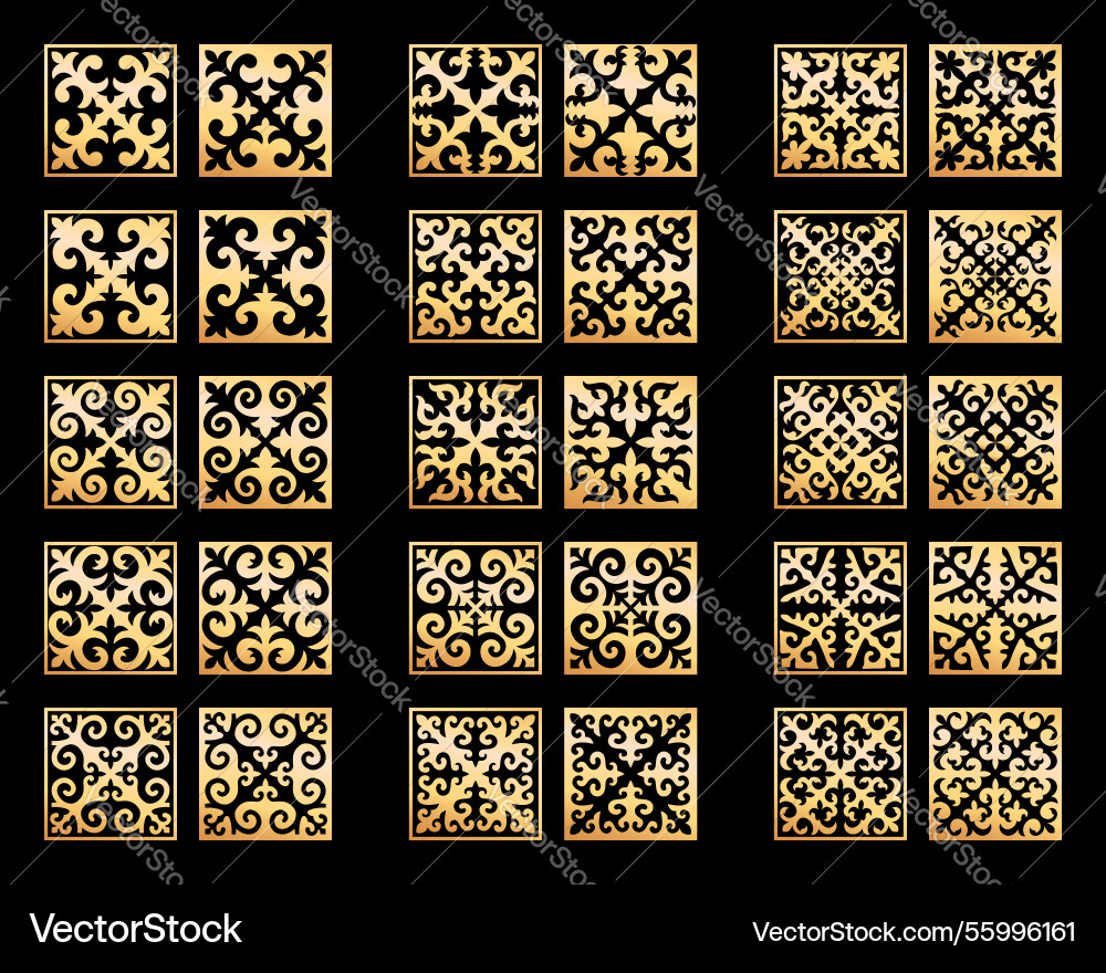 Kazakh ornament collection 14 Kazakh ornament collection 14 vector image
