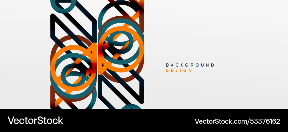 Abstract background - colorful circle lines Abstract background - colorful circle lines Vector Image