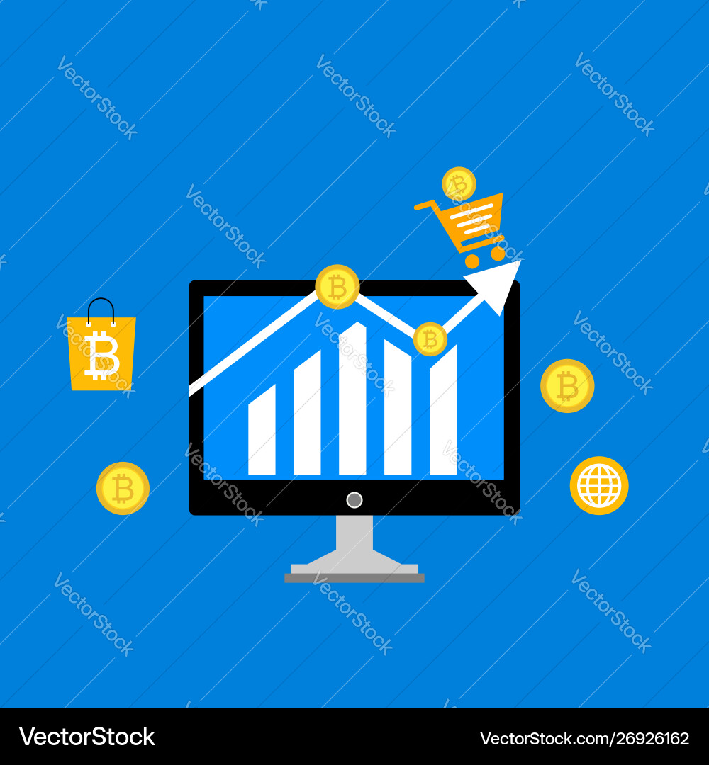 Blockchain scheme mining crypto currency server Blockchain scheme mining crypto currency server vector image