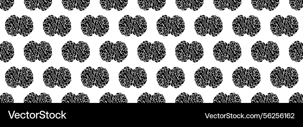 Brains seamless pattern Vector Image