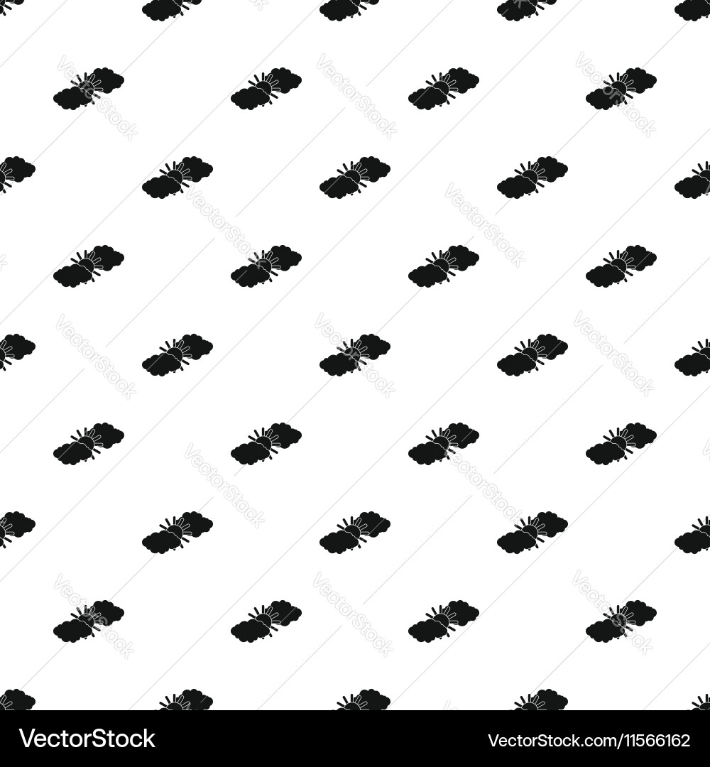 Clouds and sun pattern simple style Vector Image