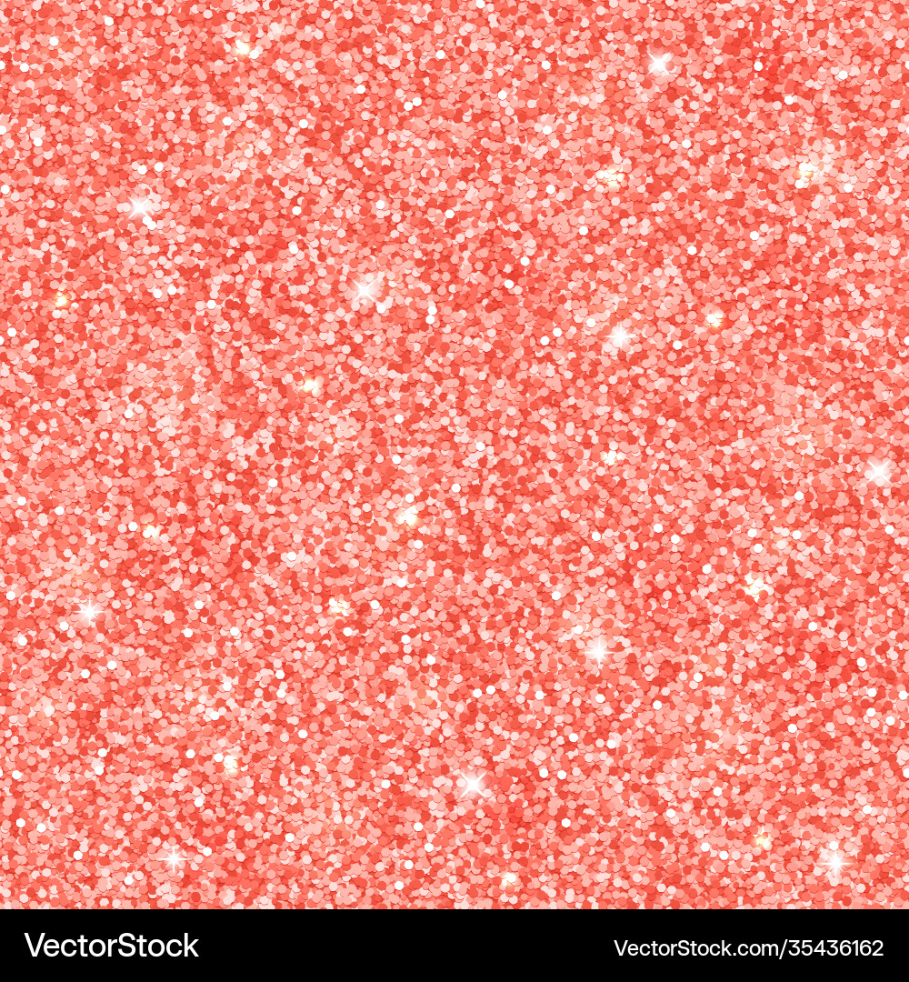 Coral Glitter Seamless Pattern vector image