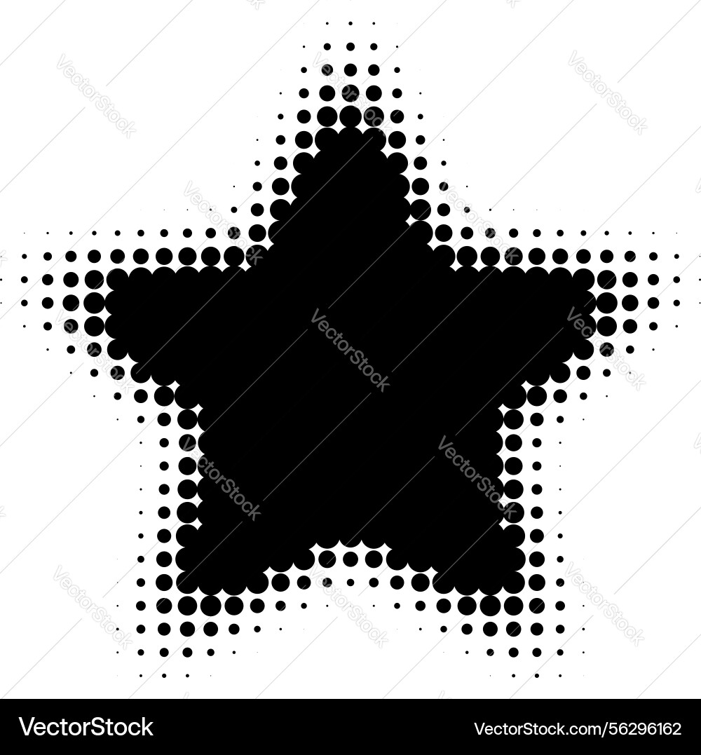 Halftone star design element Vector Image