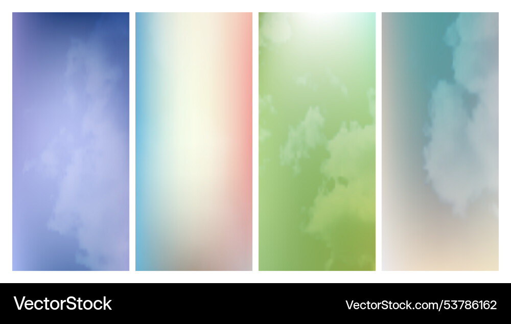 Modern colorful gradient background with clouds Modern colorful gradient background with clouds vector image