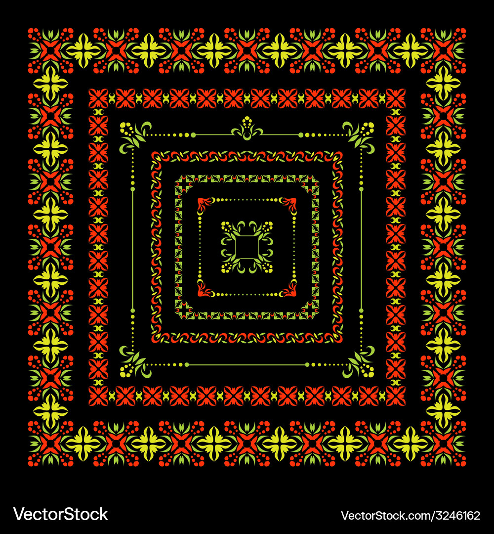 Set of colorful borders and frame Vector Image