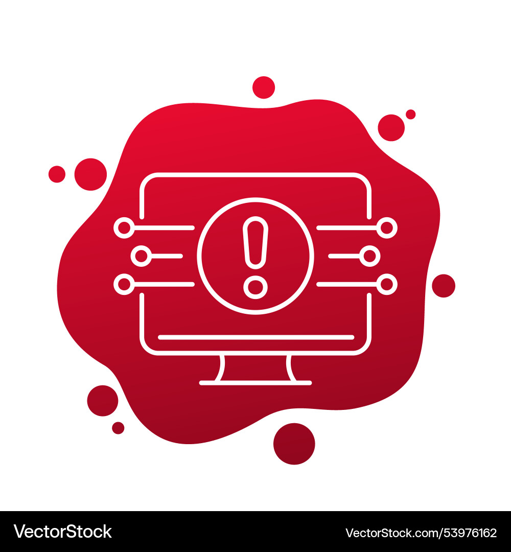 Systemfehler-Warnlinie-Symbol für Web Systemfehler-Warnlinie-Symbol für Web vektorbild