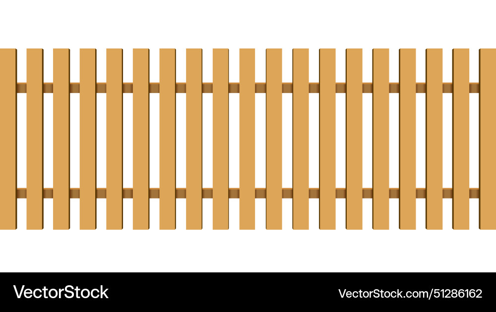 Wooden fence on the white background Royalty Free Vector
