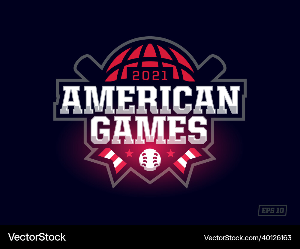 American Sports Championship Logo Vector Image