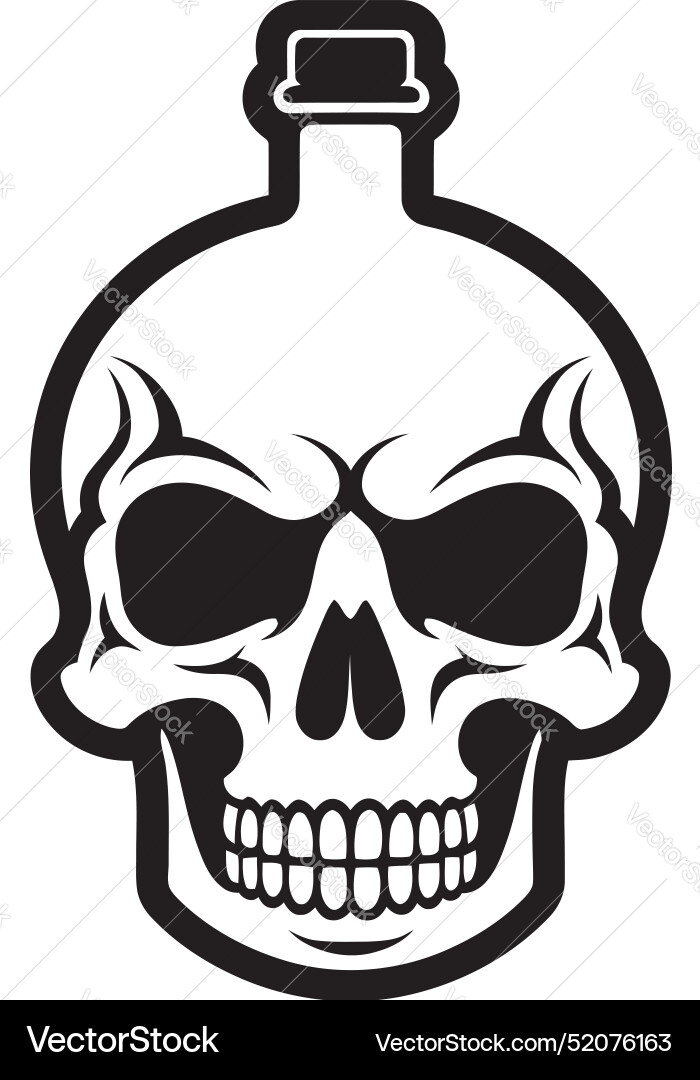 Ghostlygarnish design with skull captive Ghostlygarnish design with skull captive vector image