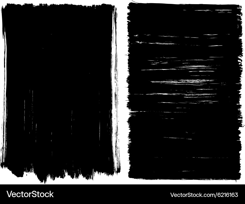 Grunge brush stroke background frames Royalty Free Vector