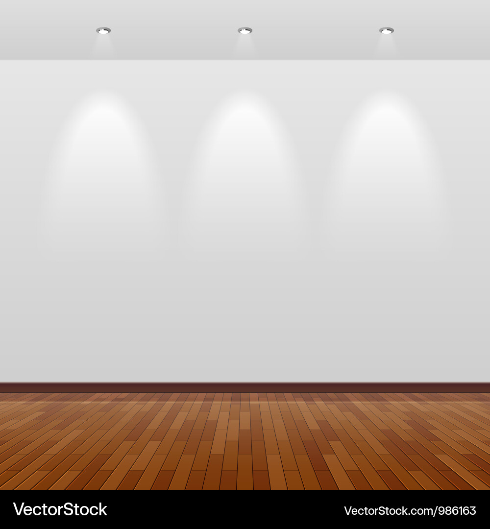 White Room with Wooden Floor vector image