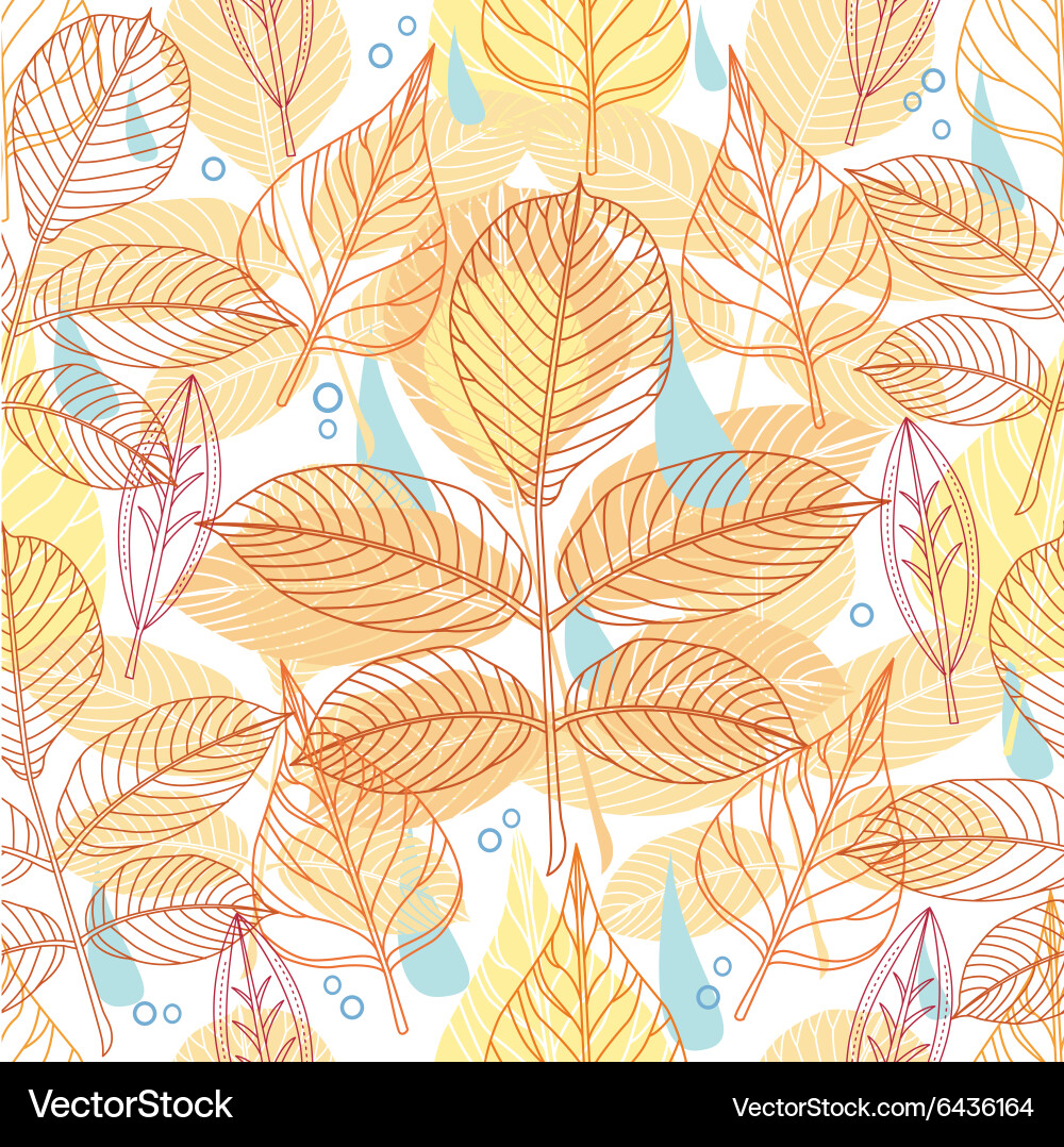 A seamless pattern with autumn leaves Vector Image