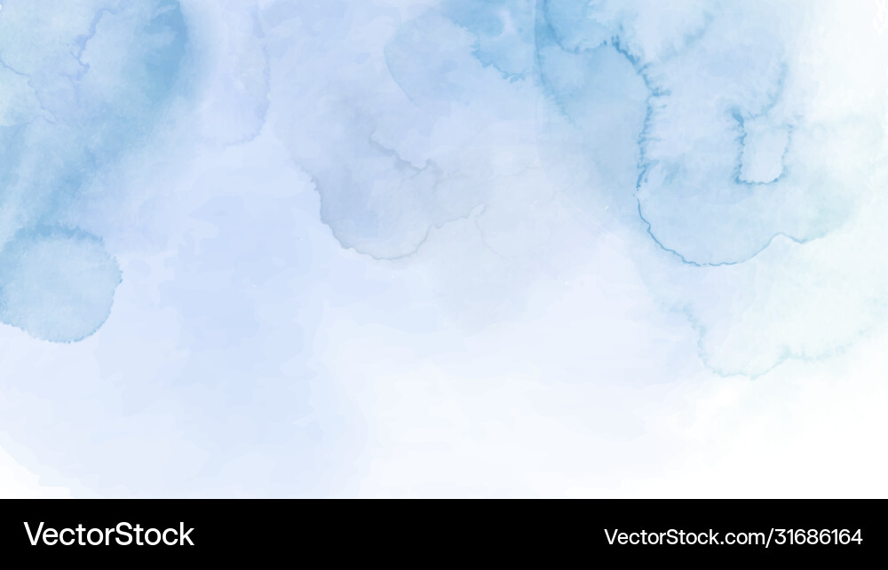 Abstract Blue Watercolor Background Vector Image