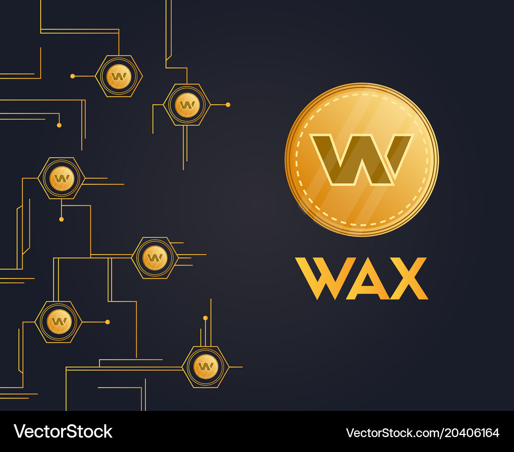 Blockchain wax cryptocurrency circuit on dark – Royalty-Free Vector |  VectorStock