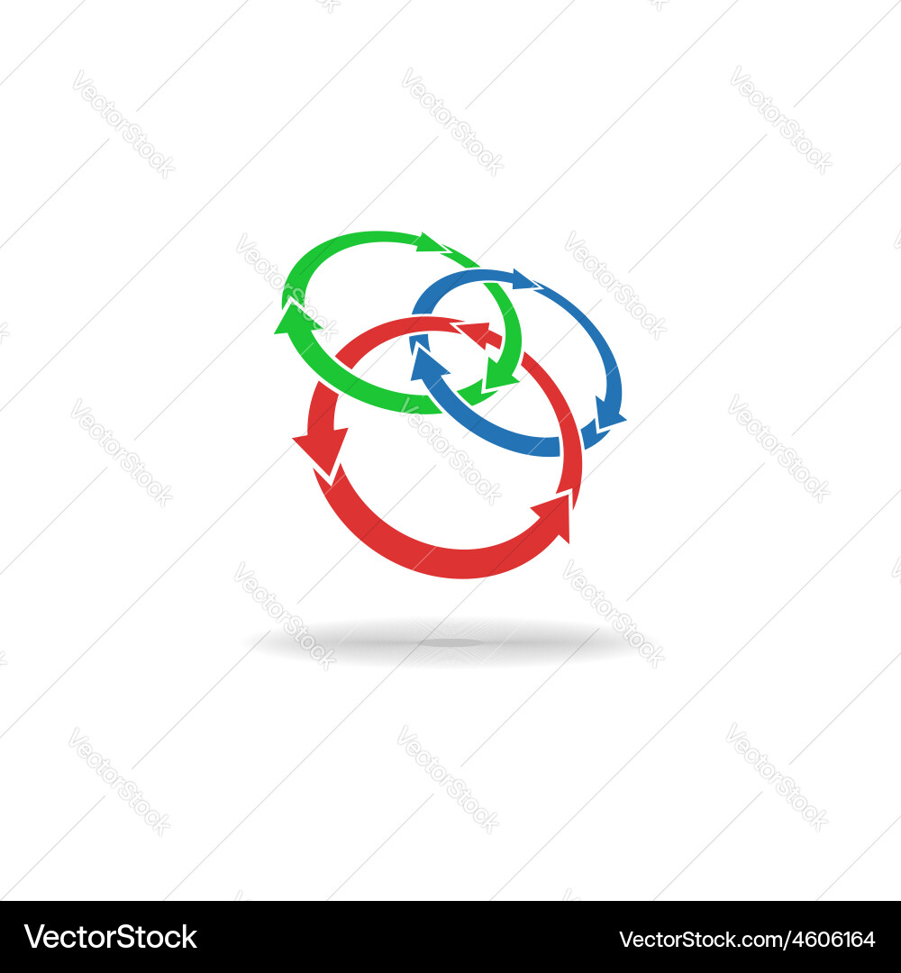 Circular Arrows Loop Logo Vector Image