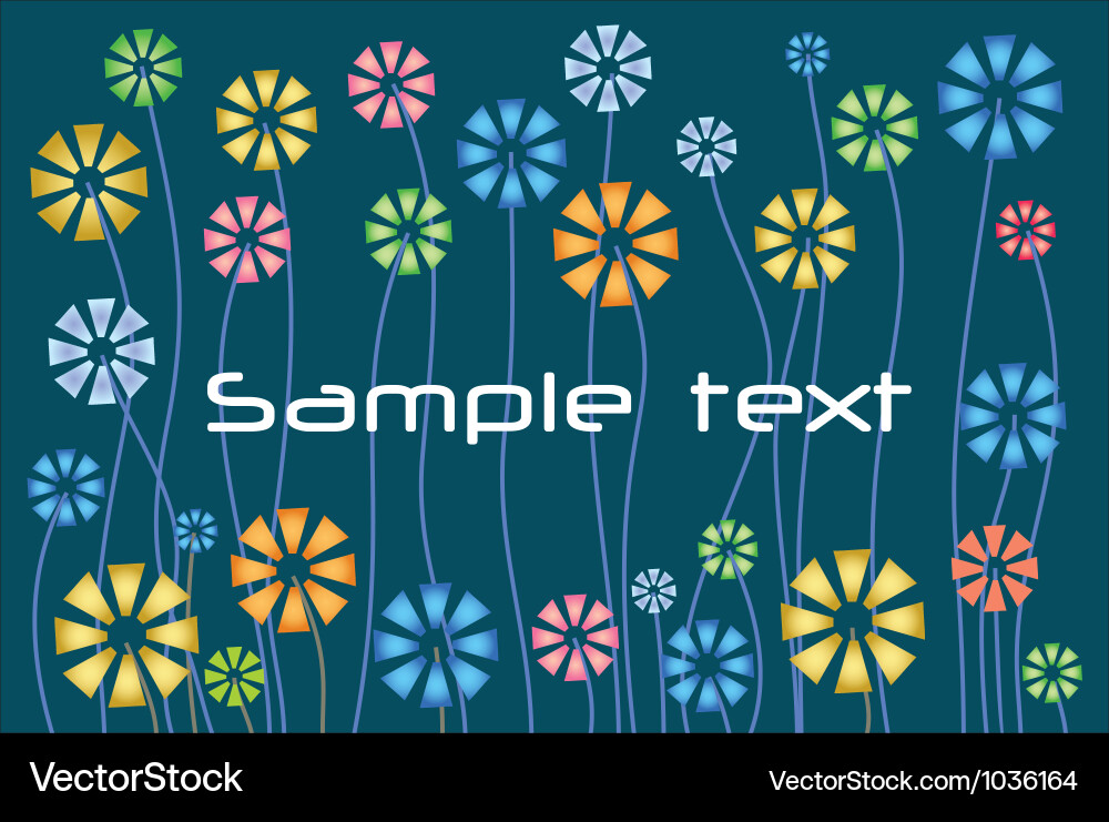 Floral Gradient Pattern vector image