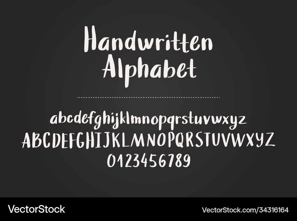 Hand gezeichnete Alphabet Buchstaben und Zahlen Hand gezeichnete Alphabet Buchstaben und Zahlen vektorbild