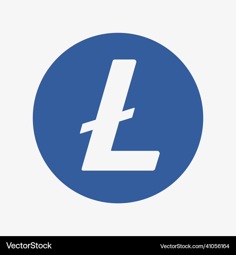 Logo of litecoin ltc icon cryptocurrency – Royalty-Free Vector | VectorStock