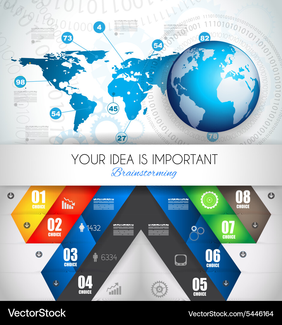 Timeline Data Visualization vector image