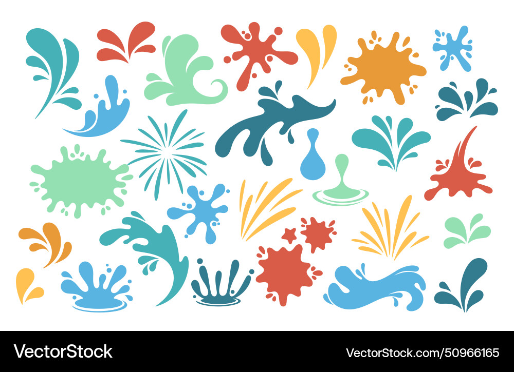 Colorful splashes and splashing forms featuring Colorful splashes and splashing forms featuring vector image