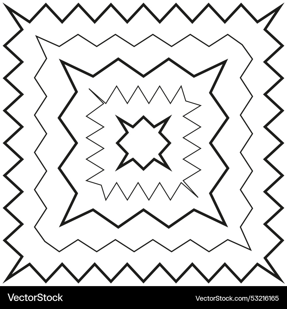 Geometric star pattern abstract sharp edges Vector Image