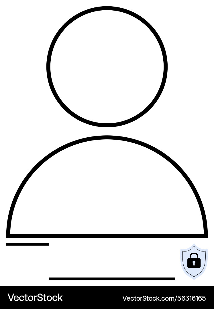 Lock Shield User Profile Icon vector image
