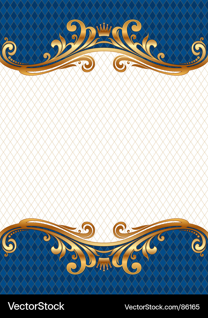 Ornate gold frame Royalty Free Vector Image - VectorStock