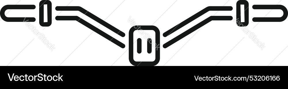 Bike handlebar with speedometer showing three Bike handlebar with speedometer showing three vector image