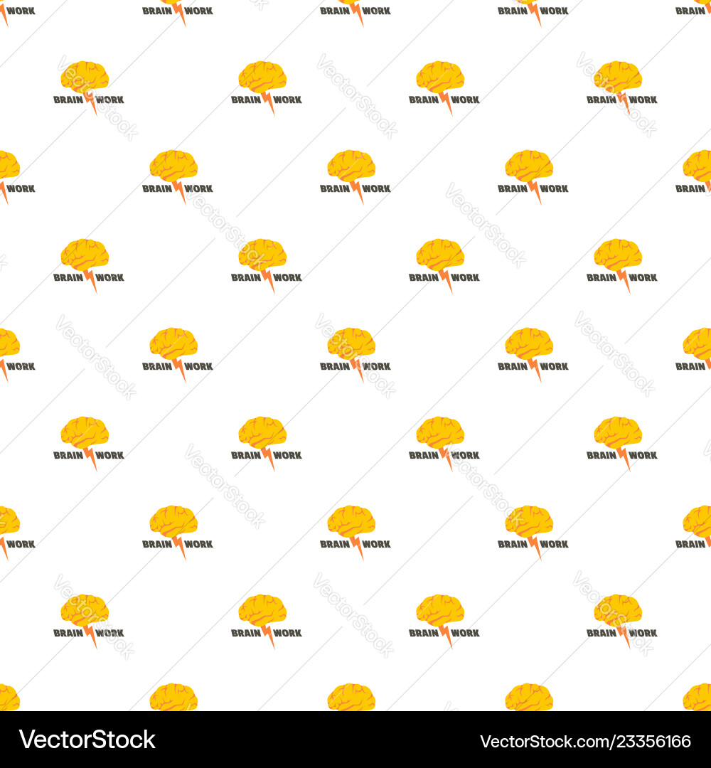 Brain work pattern seamless vector image