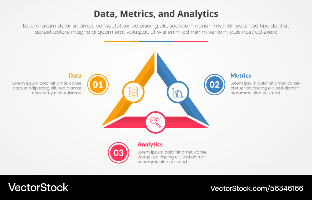 Data metrics and analytics infographic concept Vector Image