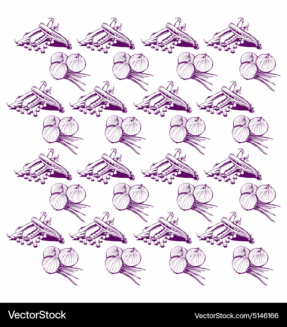 Graphically pattern of onions Vector Image