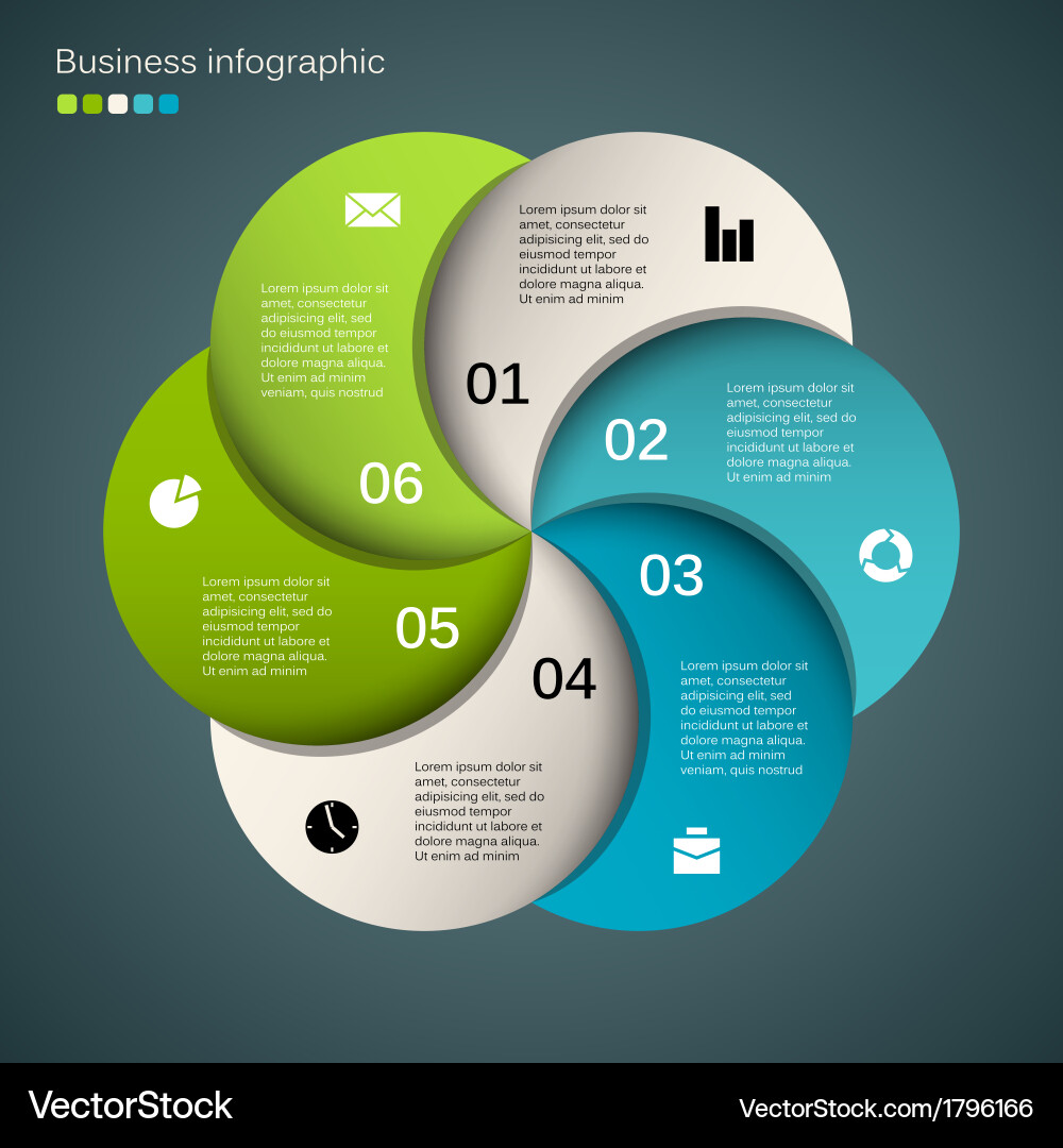 Modern Information Layout - Project Steps Vector Image