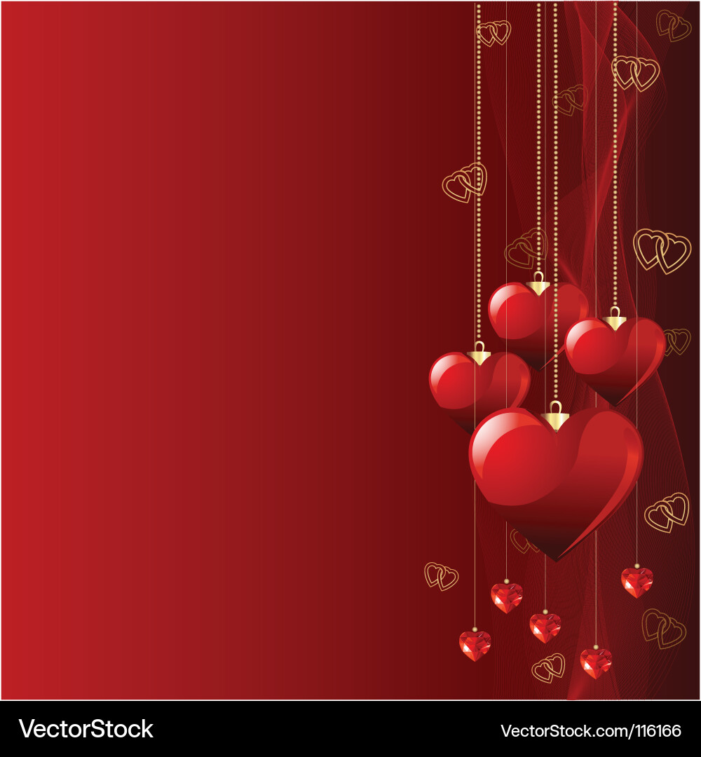 Romantic Heart Background Vector Image