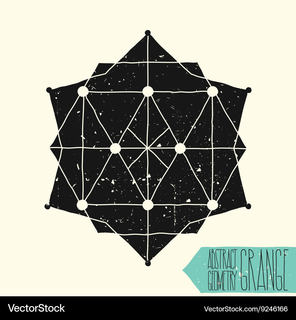 Simple abstract geometric figure with polygon Vector Image