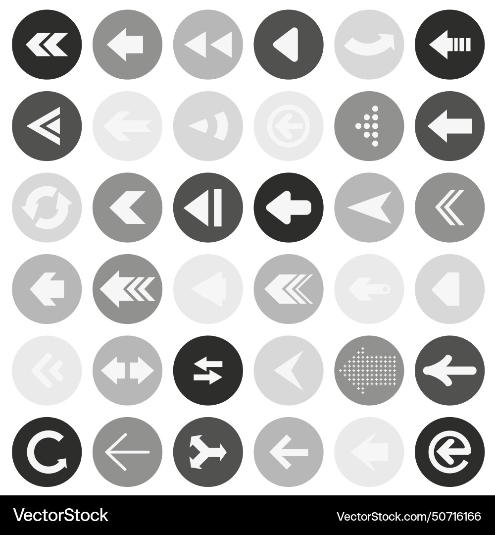 Simple arrow icon modern arrows in a circle set Simple arrow icon modern arrows in a circle set vector image