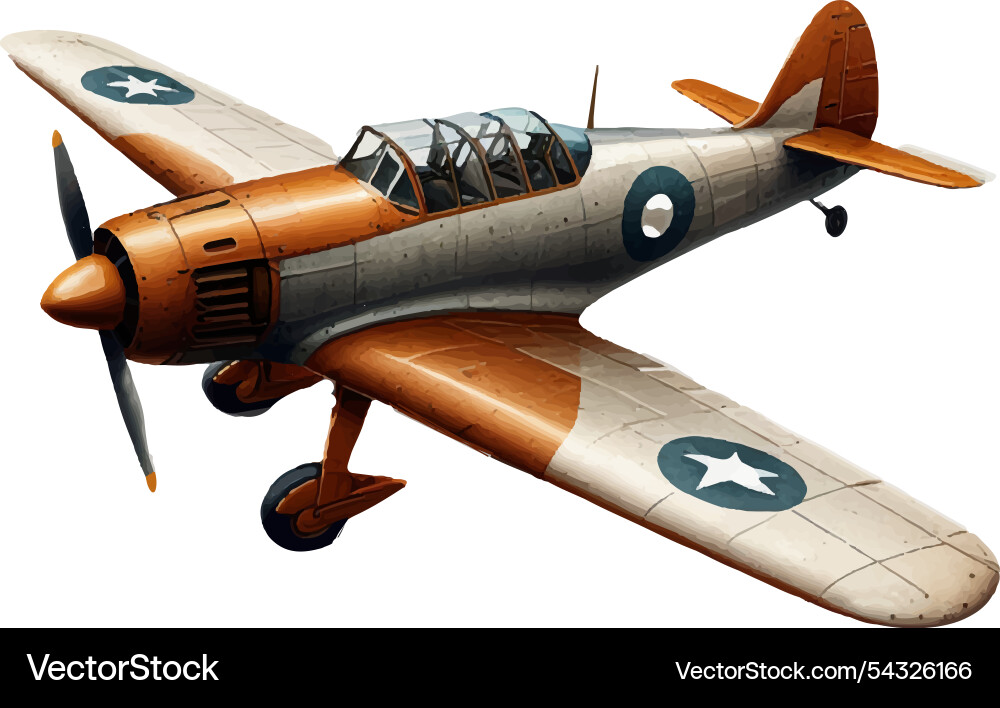Vintage plane isolated Vintage plane isolated vector image