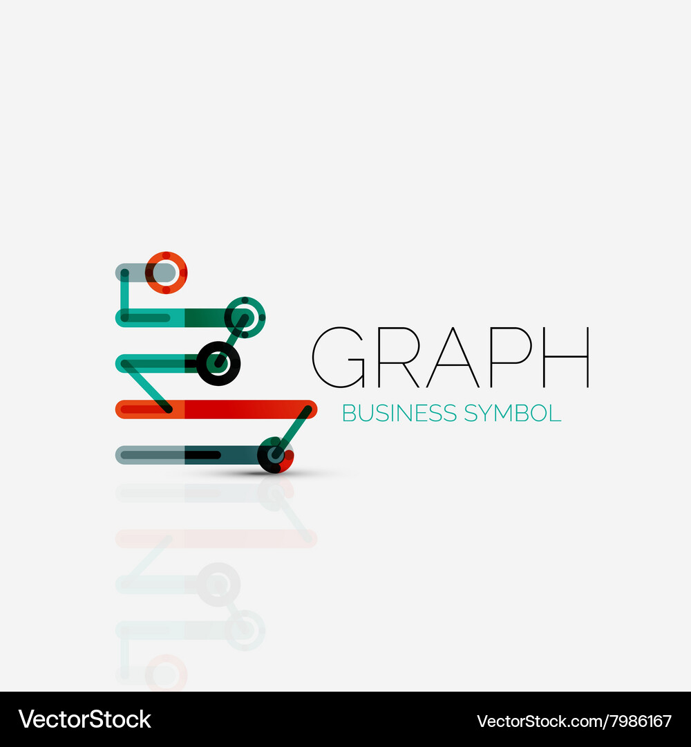 Abstract logo idea linear chart or graph Vector Image