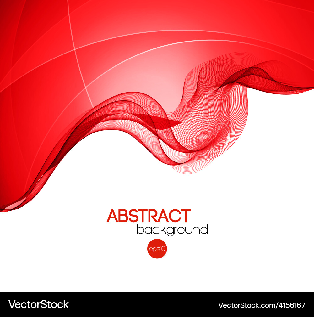 Red Curved Lines Background vector image