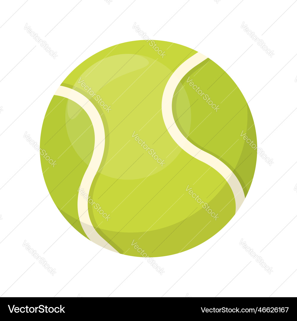 Tennis ball flat icon Royalty Free Vector Image