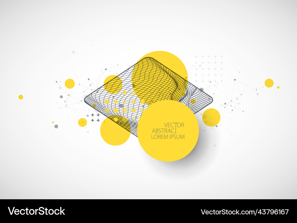 Trendy abstract wireframe background modern Vector Image