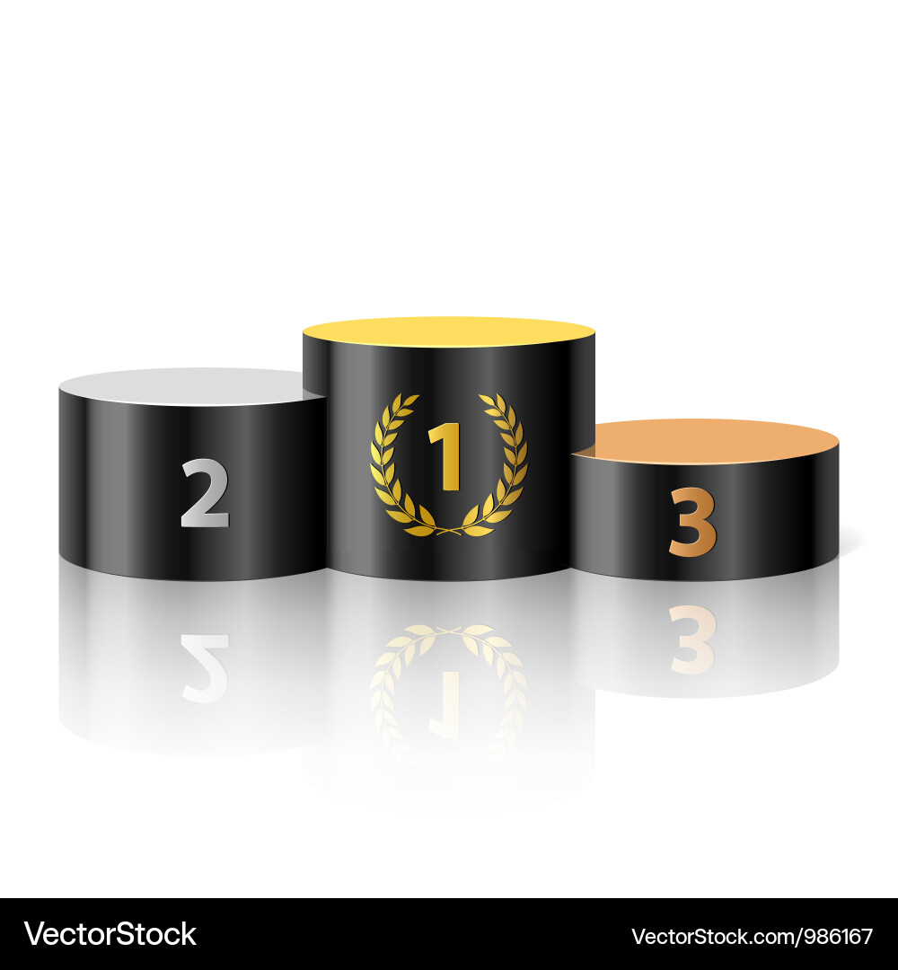 Victory Podium Awards Vector Image