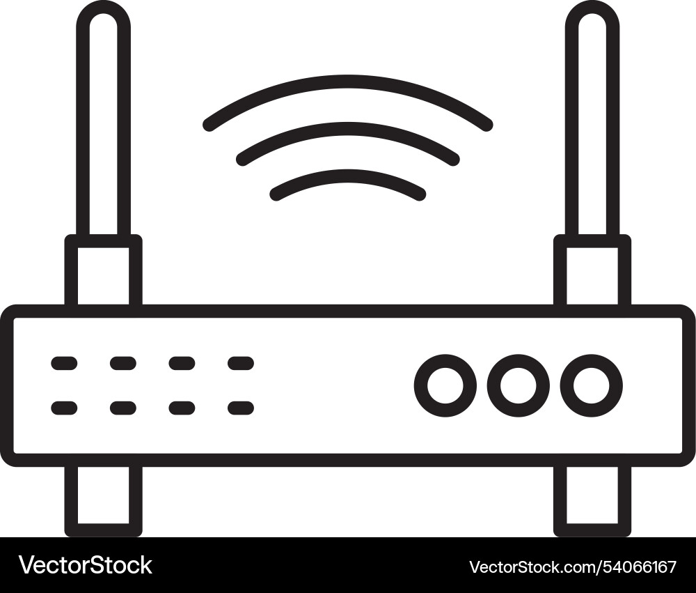 Wifi router line icon design vector image