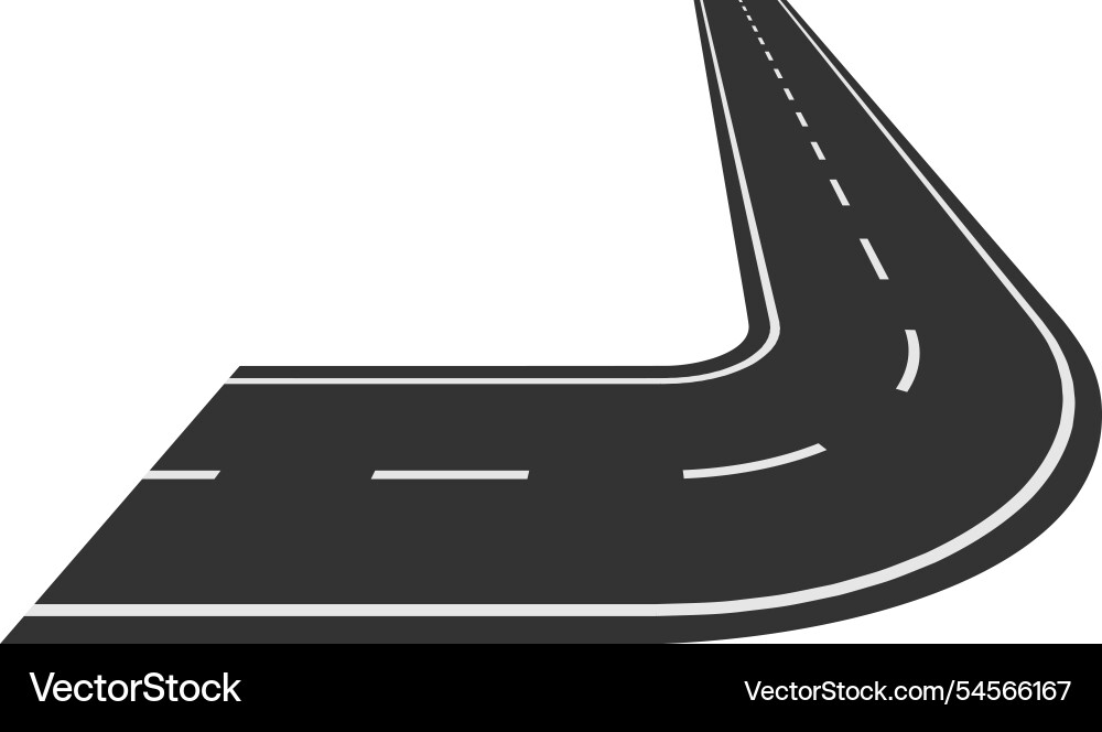 Winding road creating a sharp curve Winding road creating a sharp curve vector image