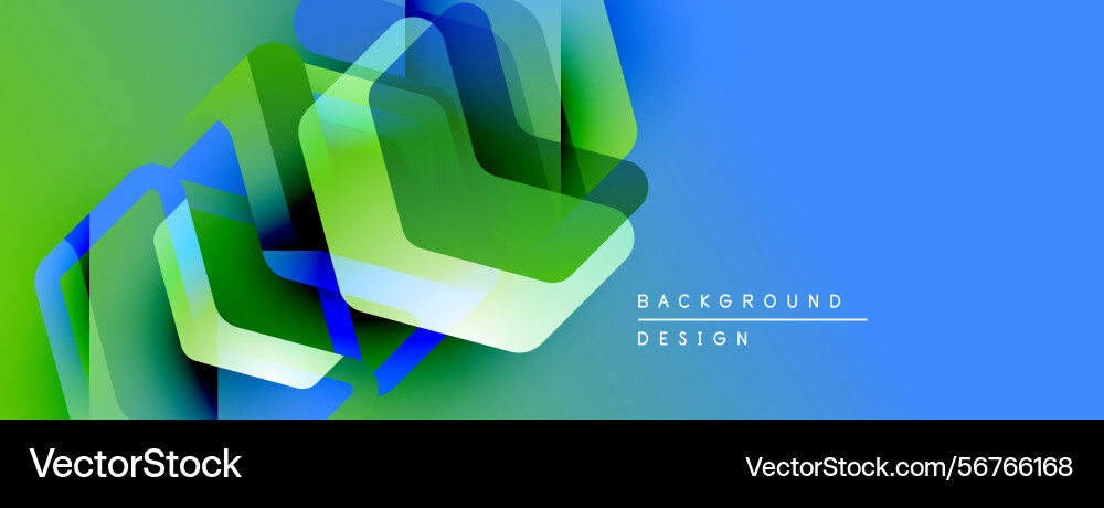 Abstract geometric shapes overlap creating Vector Image