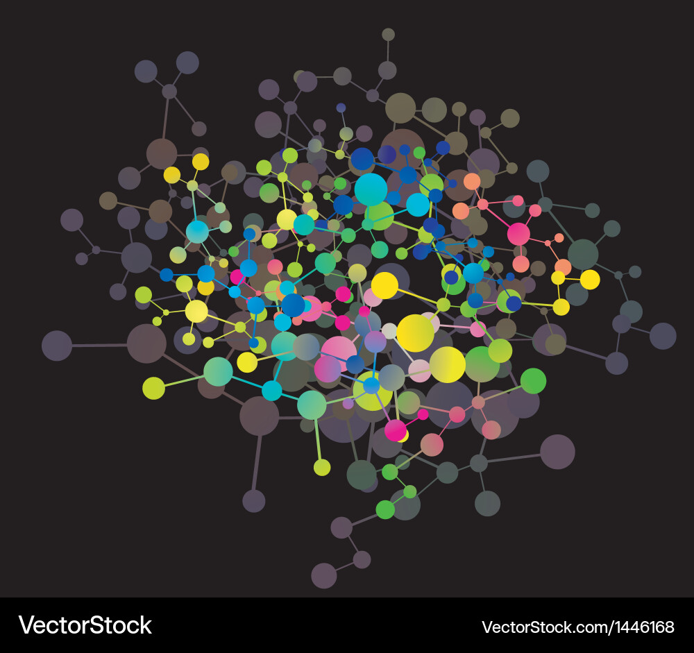 Abstract molecular structure background Vector Image