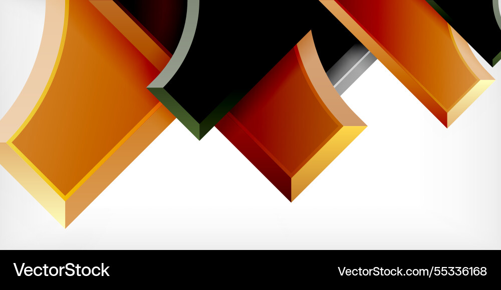 Arrow with round elements color geometric shapes Vector Image