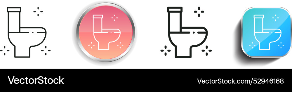 Clean icon thin linear regular and button style Vector Image