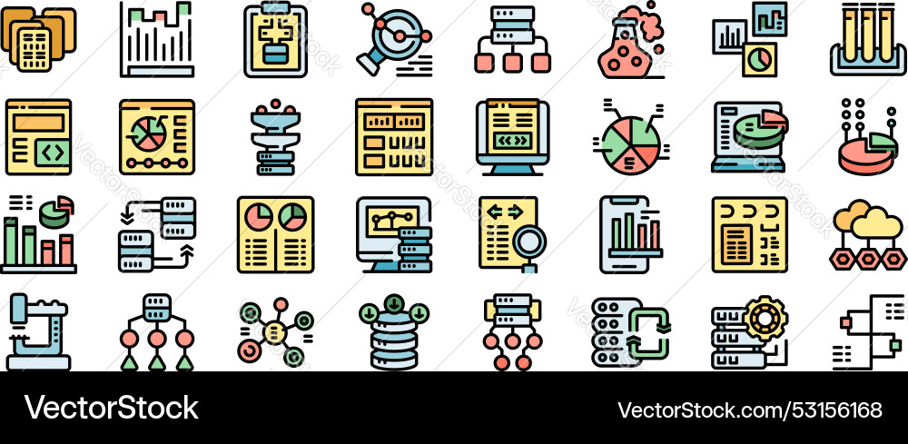 Data analyst working with charts graphs and big vector image